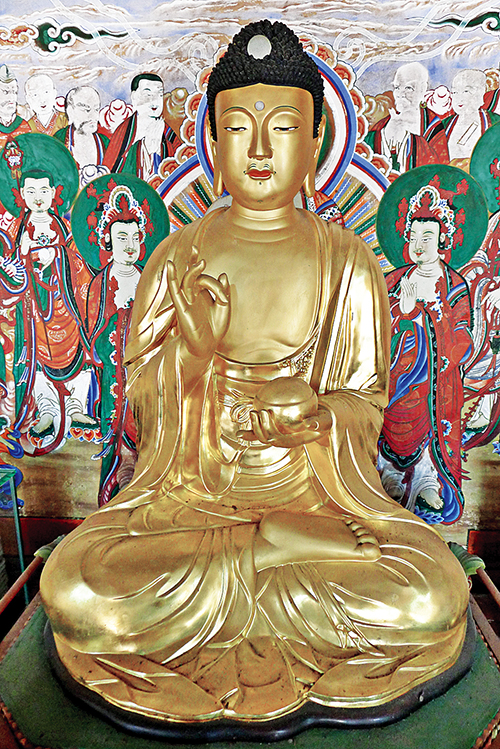 청양 장곡사 금동약사불좌상, 고려시대 1346년, 높이 90.2cm, 장곡사